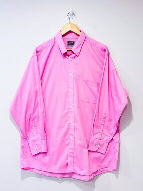 IZOD Pink button-down shirt | Classic lightweight cotton feel | Men's XL‎ *